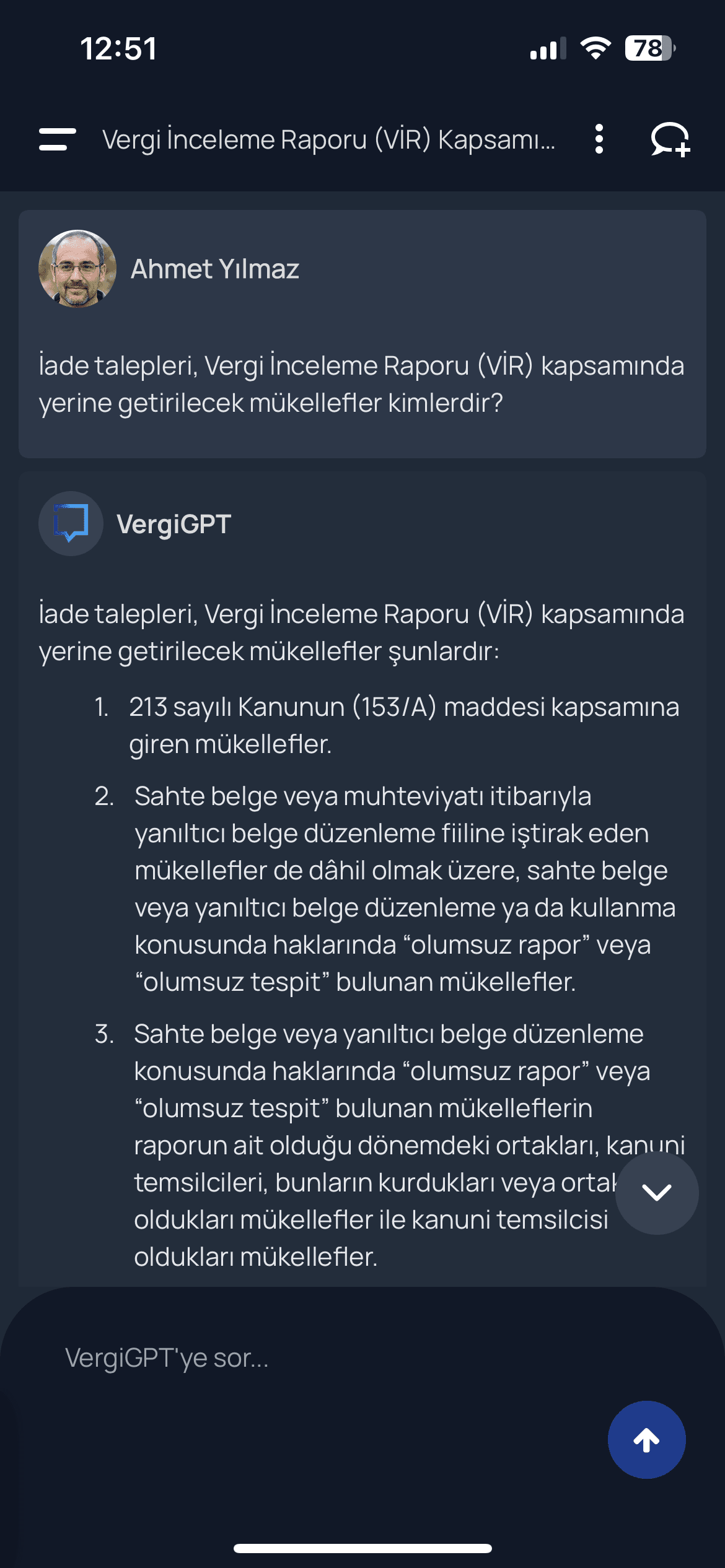 VergiGPT Mobile Screenshot 2